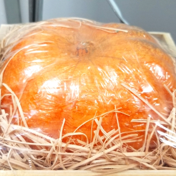 Williams Sonoma Hand Painted Pumpkin Shaped Candle - Picture 2 of 7